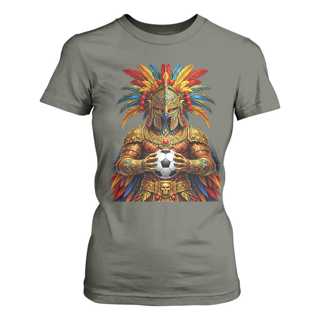 Legendary Tribal Soccer Warrior T Shirt For Women Football Lover TS12 Military Green Print Your Wear