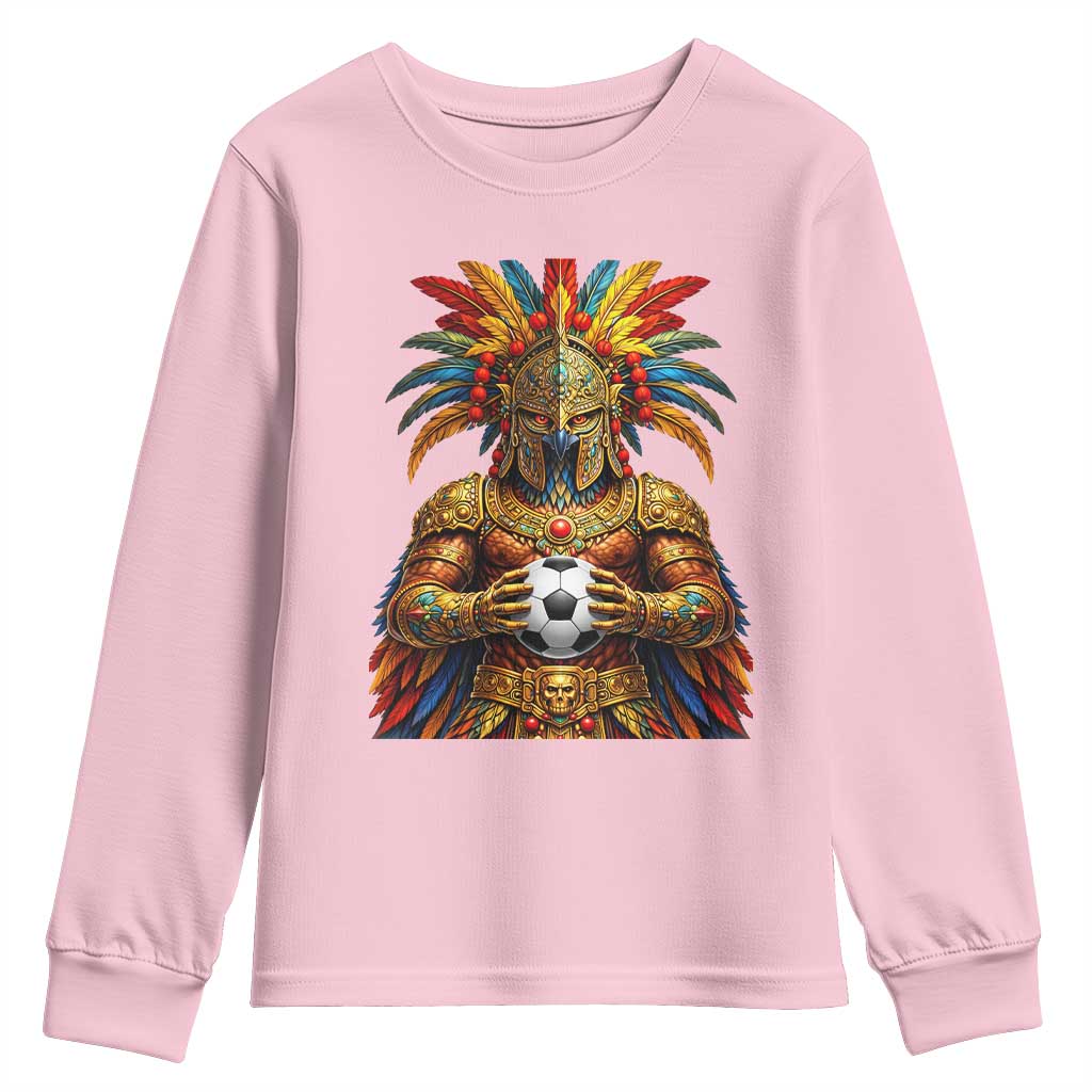 Legendary Tribal Soccer Warrior Youth Sweatshirt Football Lover TS12 Light Pink Print Your Wear