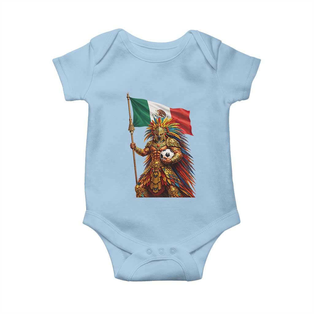 Legendary Mexican Soccer Warrior Pride Baby Onesie TS12 Light Blue Print Your Wear