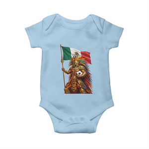 Legendary Mexican Soccer Warrior Pride Baby Onesie TS12 Light Blue Print Your Wear