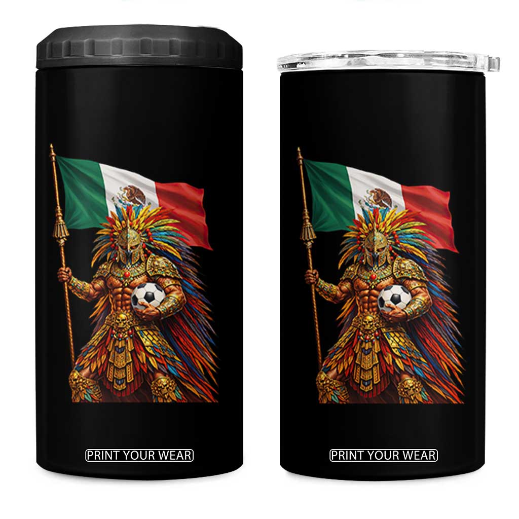 Legendary Mexican Soccer Warrior Pride 4 in 1 Can Cooler Tumbler TS12 One Size: 16 oz Black Print Your Wear