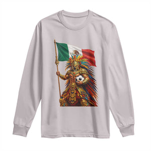 Legendary Mexican Soccer Warrior Pride Long Sleeve Shirt TS12 Ice Gray Print Your Wear