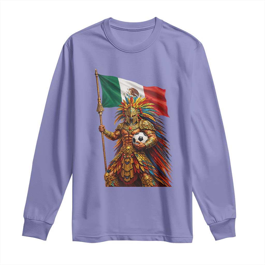 Legendary Mexican Soccer Warrior Pride Long Sleeve Shirt TS12 Violet Print Your Wear