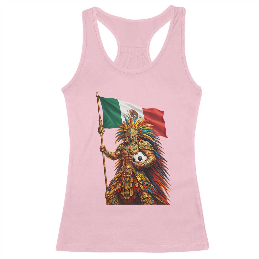 Legendary Mexican Soccer Warrior Pride Racerback Tank Top TS12 Light Pink Print Your Wear