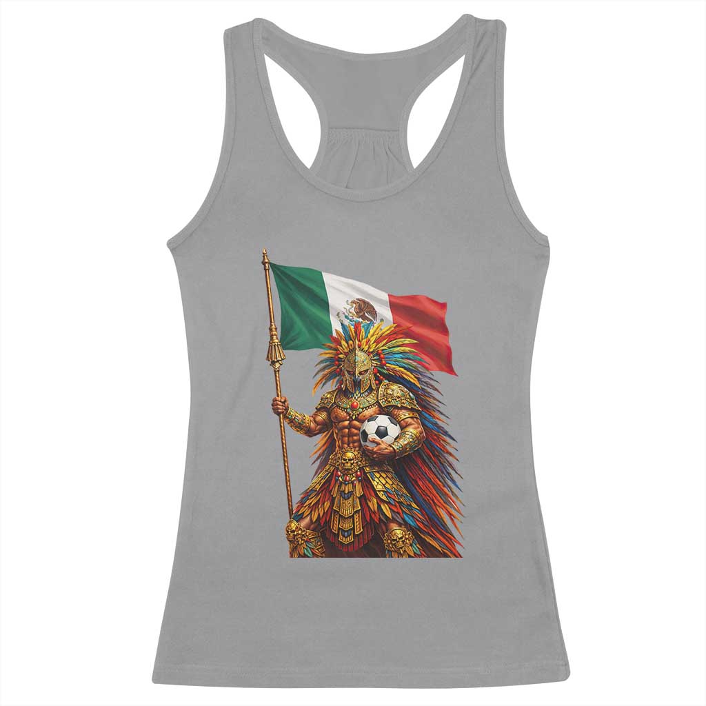 Legendary Mexican Soccer Warrior Pride Racerback Tank Top TS12 Sport Gray Print Your Wear