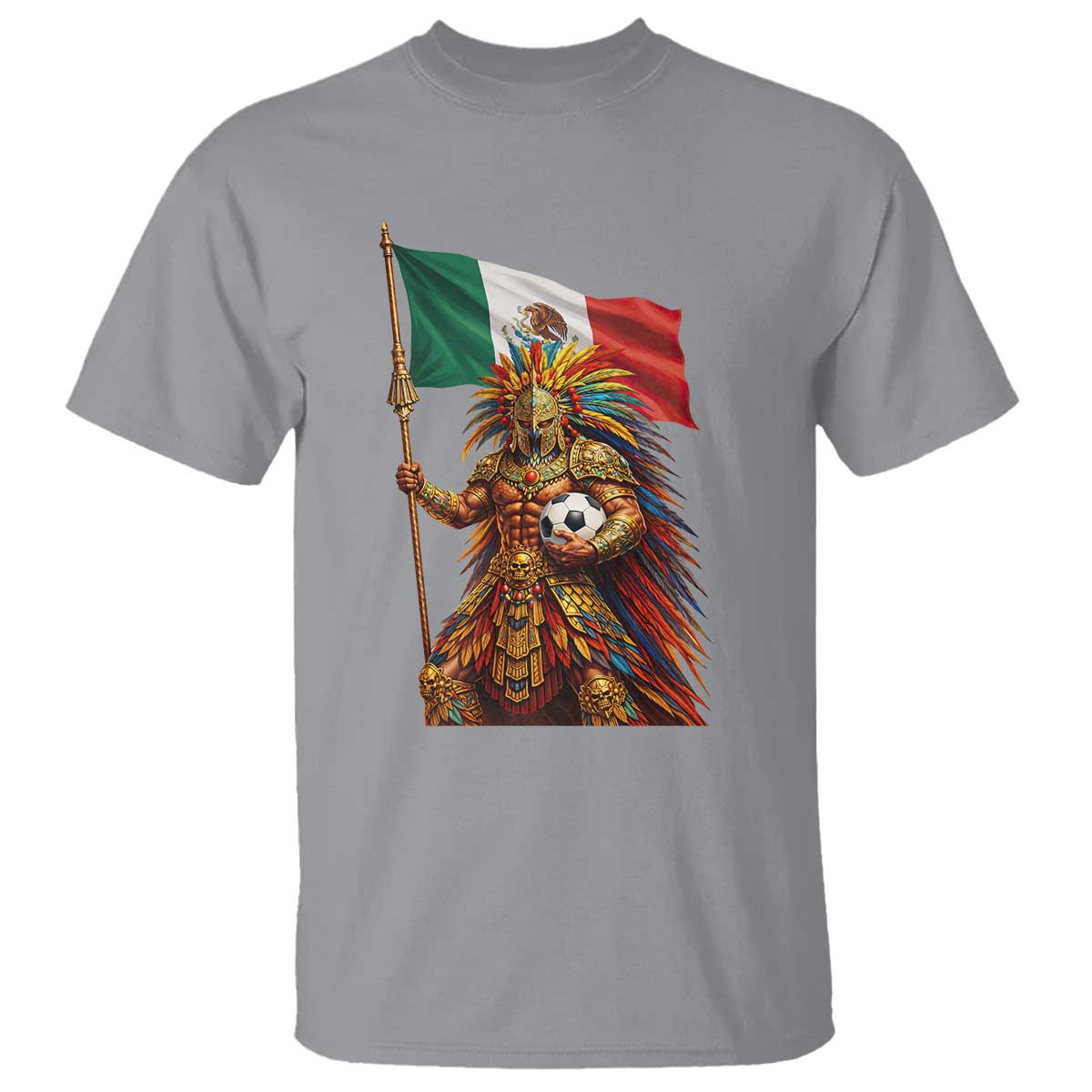Legendary Mexican Soccer Warrior Pride T Shirt TS12 Sport Gray Print Your Wear