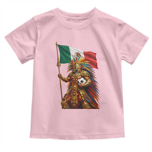 Legendary Mexican Soccer Warrior Pride Toddler T Shirt TS12 Light Pink Print Your Wear