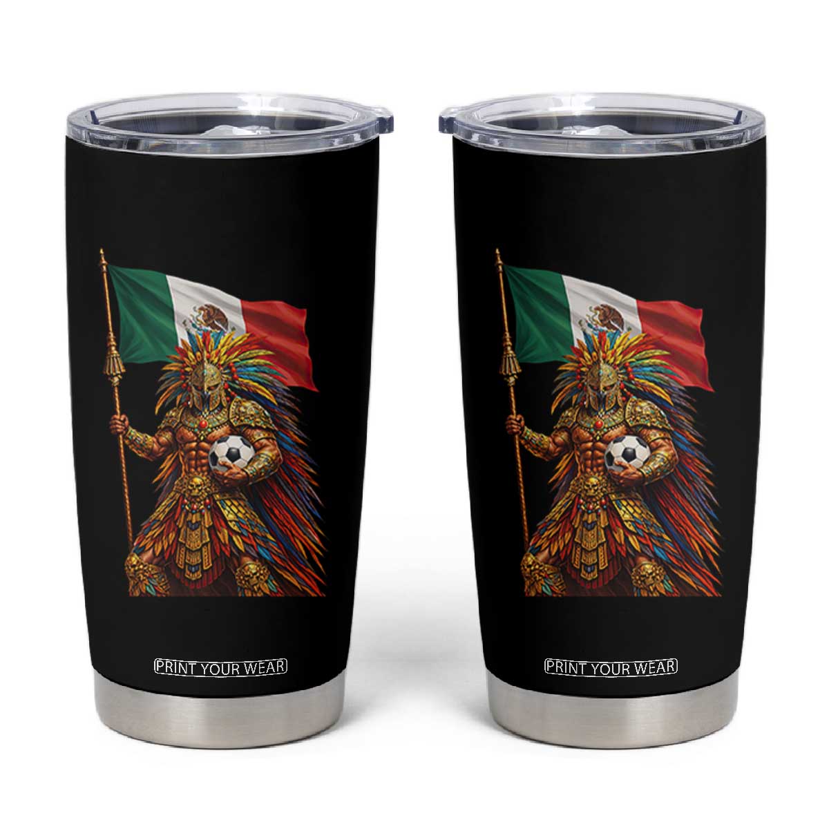 Legendary Mexican Soccer Warrior Pride Tumbler Cup TS12 Black Print Your Wear