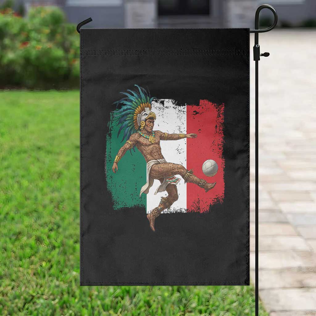 Aztec Warrior Playing Soccer Garden Flag Mexican Pride Football Fan Gift TS12 Print Your Wear