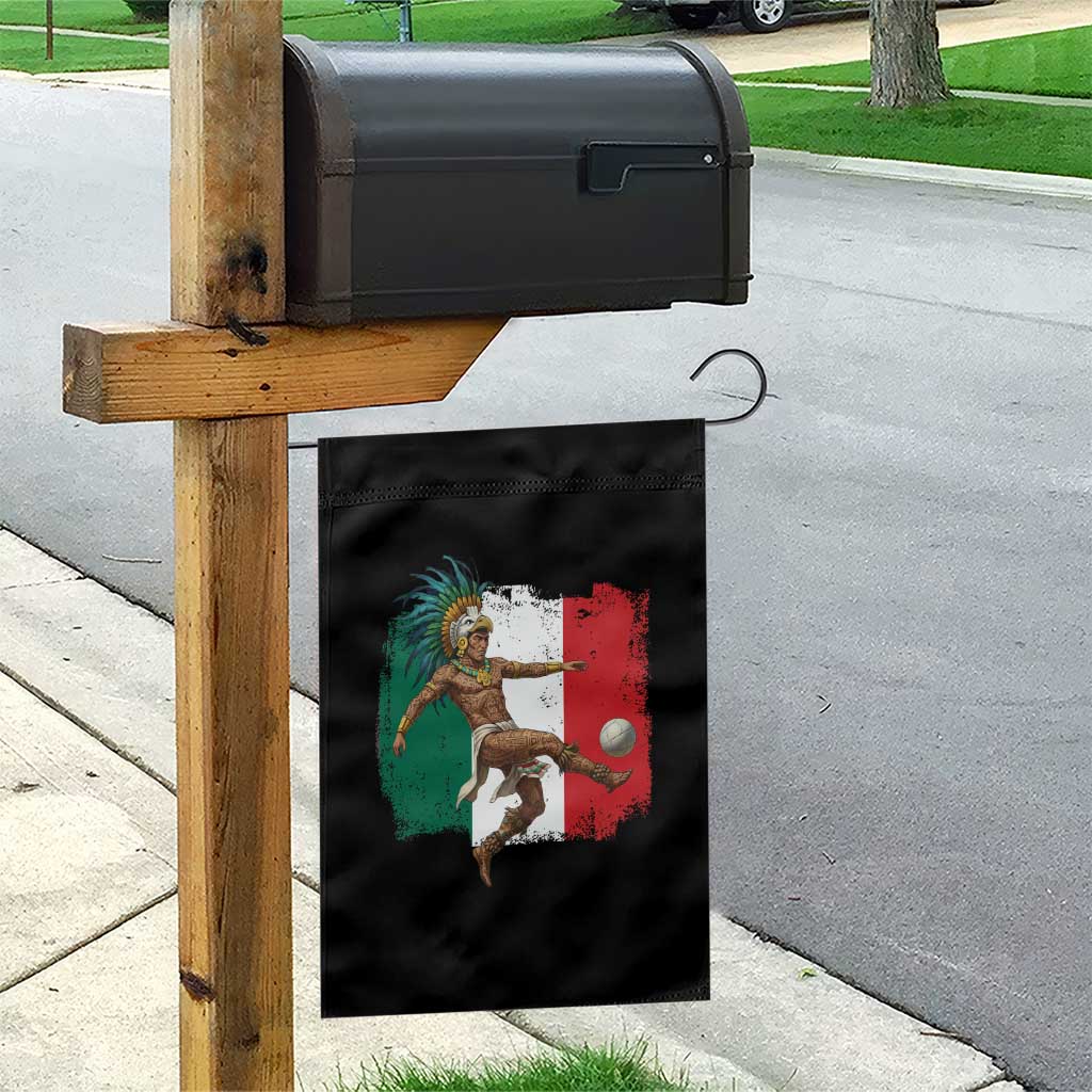 Aztec Warrior Playing Soccer Garden Flag Mexican Pride Football Fan Gift TS12 Print Your Wear