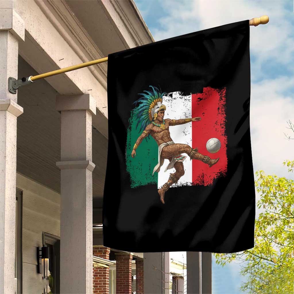 Aztec Warrior Playing Soccer Garden Flag Mexican Pride Football Fan Gift TS12 Print Your Wear