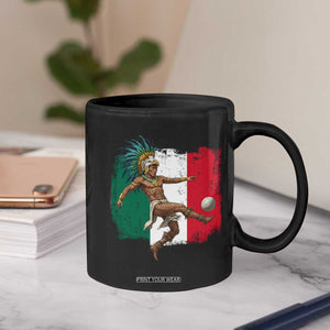 Aztec Warrior Playing Soccer Coffee Mug Mexican Pride Football Fan Gift TS12 Print Your Wear