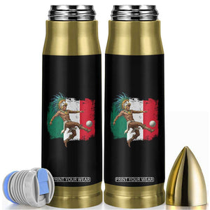 Aztec Warrior Playing Soccer Bullet Tumbler Mexican Pride Football Fan Gift TS12 Black Print Your Wear