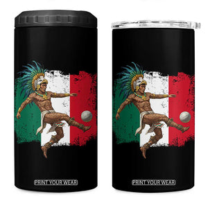 Aztec Warrior Playing Soccer 4 in 1 Can Cooler Tumbler Mexican Pride Football Fan Gift TS12 One Size: 16 oz Black Print Your Wear