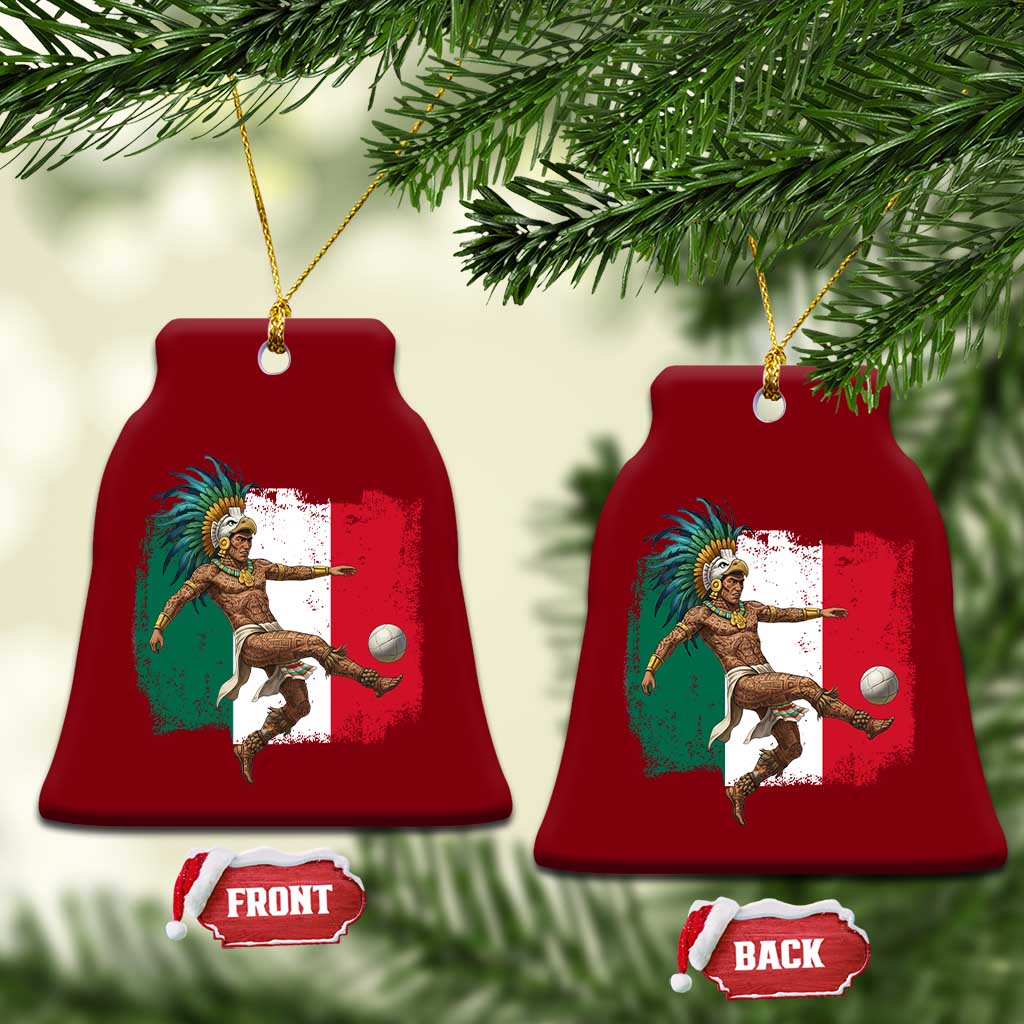 Aztec Warrior Playing Soccer Ceramic Ornament Mexican Pride Football Fan Gift TS12 Print Your Wear