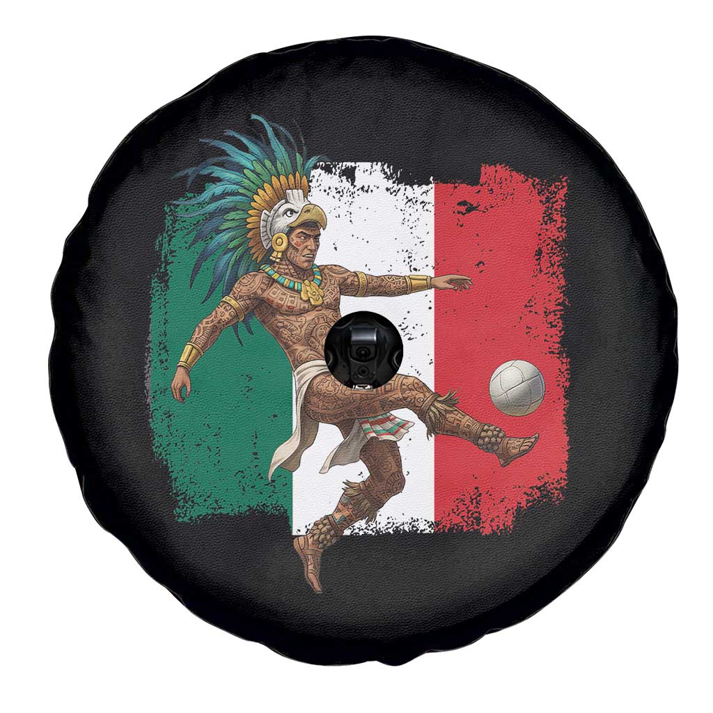 Aztec Warrior Playing Soccer Spare Tire Cover Mexican Pride Football Fan Gift TS12 Print Your Wear