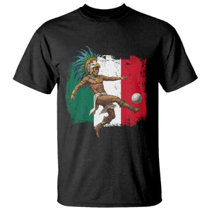 Aztec Warrior Playing Soccer T Shirt Mexican Pride Football Fan Gift TS12 Black Print Your Wear
