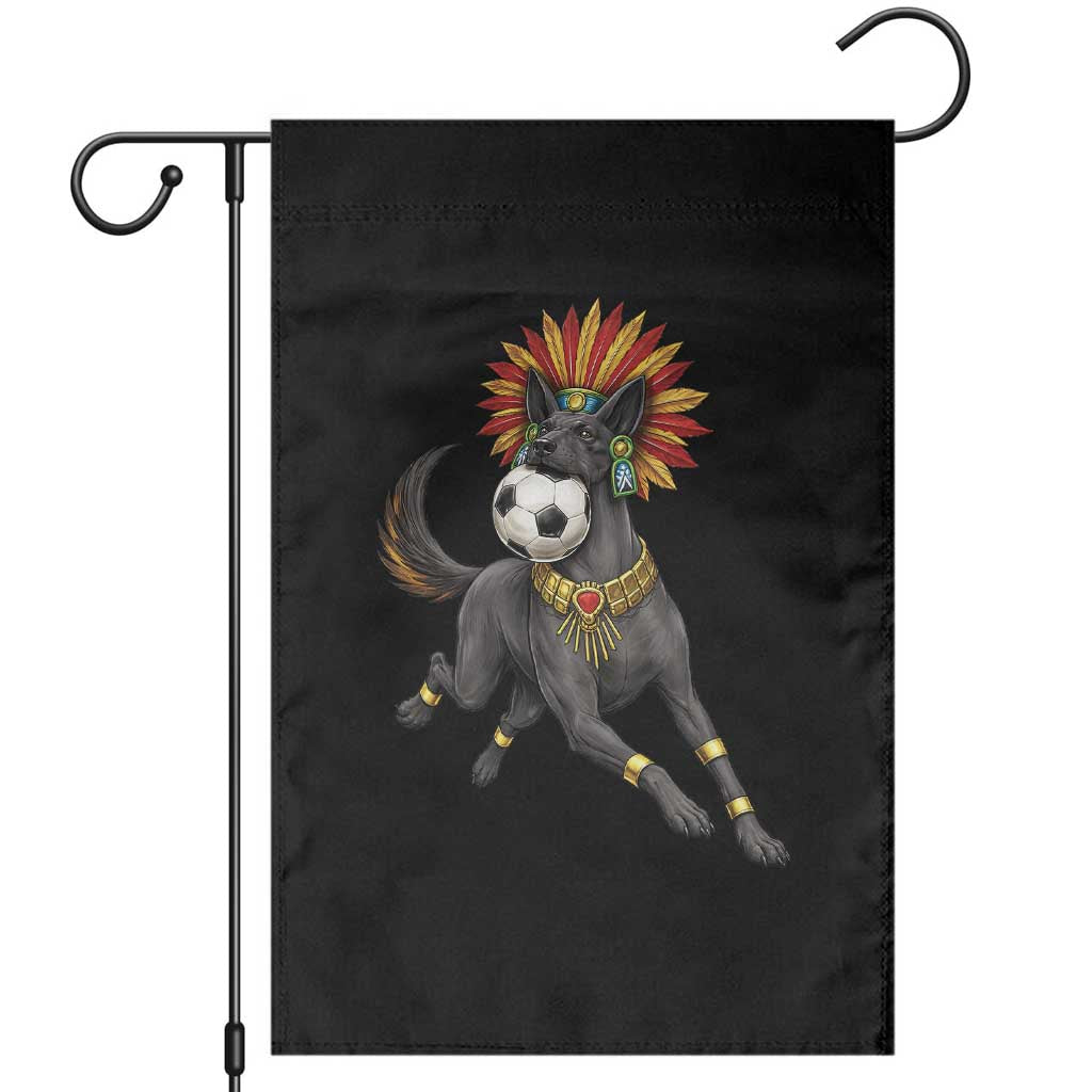Xolo Dog Soccer Aztec Mexican Fan Gift Garden Flag TS12 Black Print Your Wear
