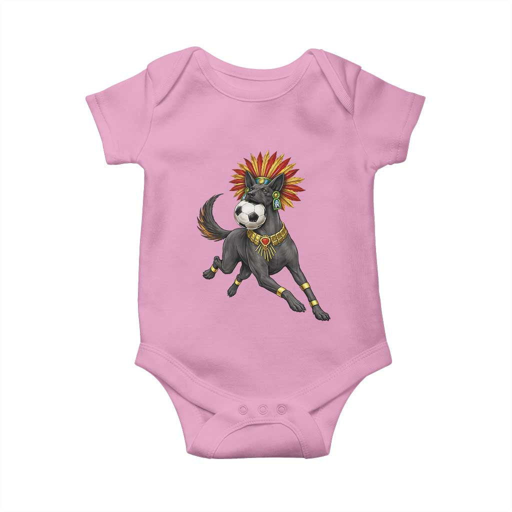 Xolo Dog Soccer Aztec Mexican Fan Gift Baby Onesie TS12 Light Pink Print Your Wear