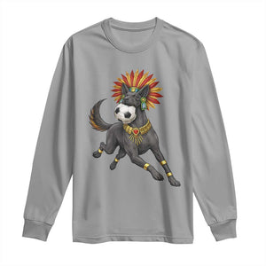 Xolo Dog Soccer Aztec Mexican Fan Gift Long Sleeve Shirt TS12 Sport Gray Print Your Wear