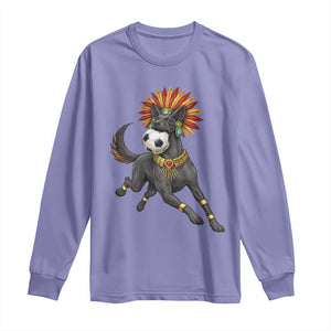 Xolo Dog Soccer Aztec Mexican Fan Gift Long Sleeve Shirt TS12 Violet Print Your Wear