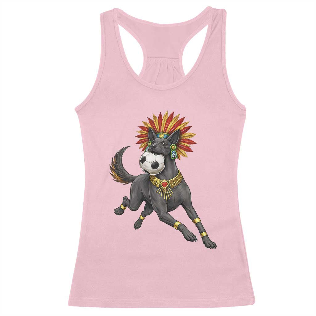 Xolo Dog Soccer Aztec Mexican Fan Gift Racerback Tank Top TS12 Light Pink Print Your Wear