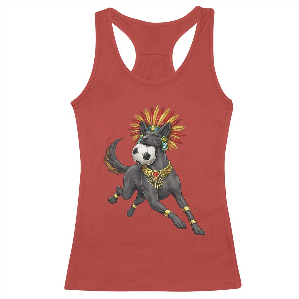 Xolo Dog Soccer Aztec Mexican Fan Gift Racerback Tank Top TS12 Red Print Your Wear