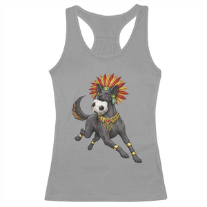 Xolo Dog Soccer Aztec Mexican Fan Gift Racerback Tank Top TS12 Sport Gray Print Your Wear