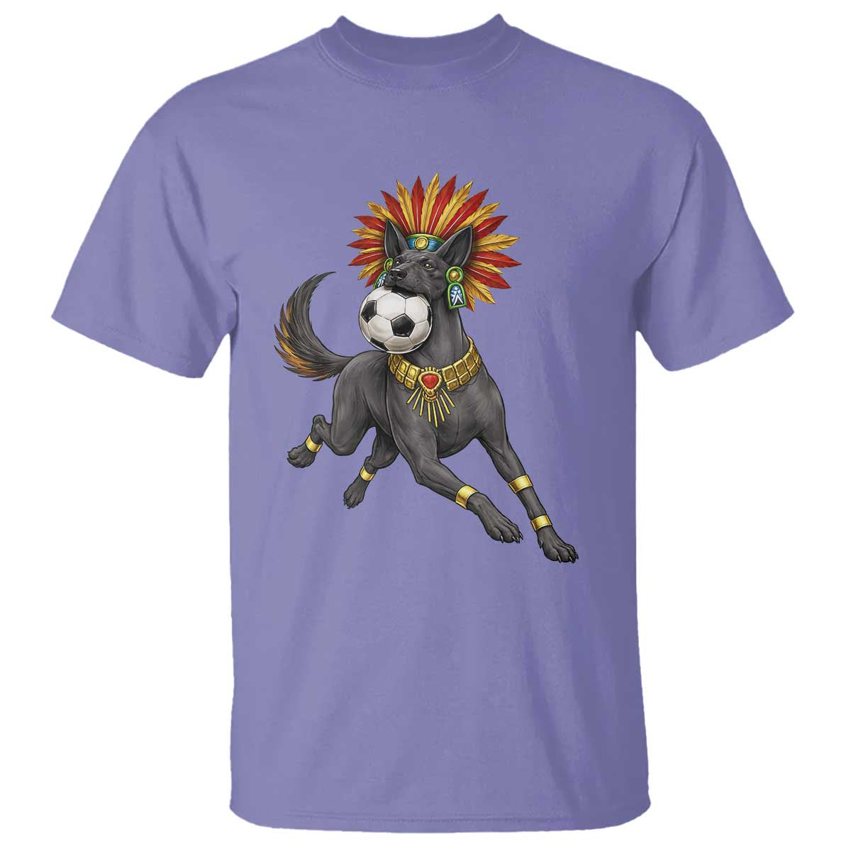 Xolo Dog Soccer Aztec Mexican Fan Gift T Shirt TS12 Violet Print Your Wear