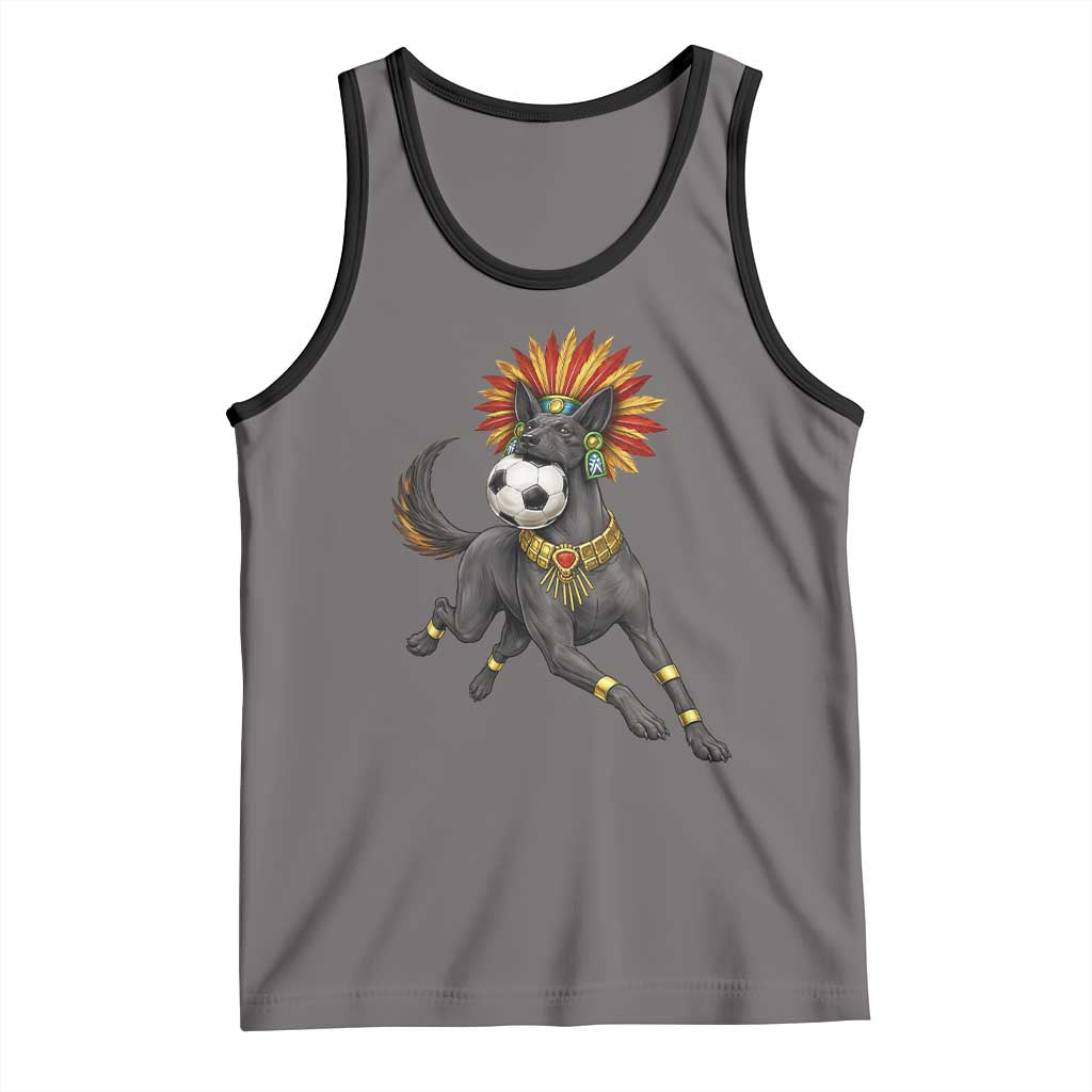 Xolo Dog Soccer Aztec Mexican Fan Gift Tank Top TS12 Deep Heather Black Print Your Wear