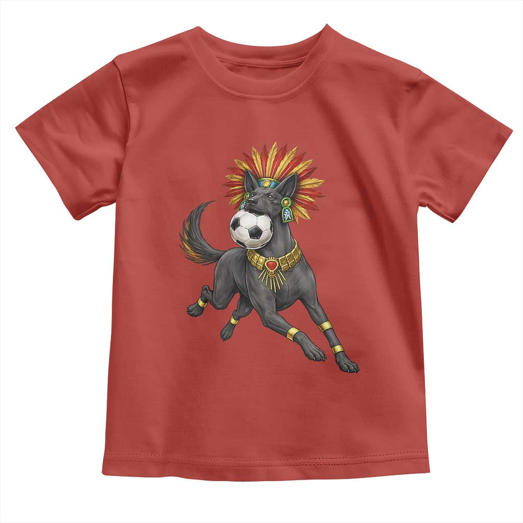 Xolo Dog Soccer Aztec Mexican Fan Gift Toddler T Shirt TS12 Red Print Your Wear