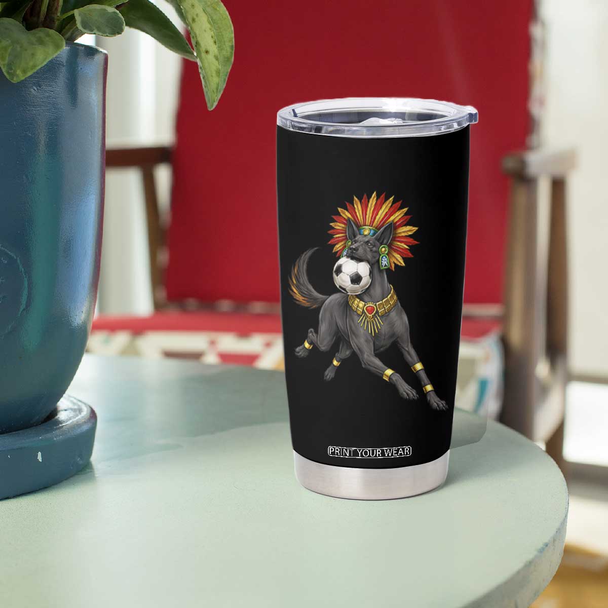 Xolo Dog Soccer Aztec Mexican Fan Gift Tumbler Cup TS12 Print Your Wear
