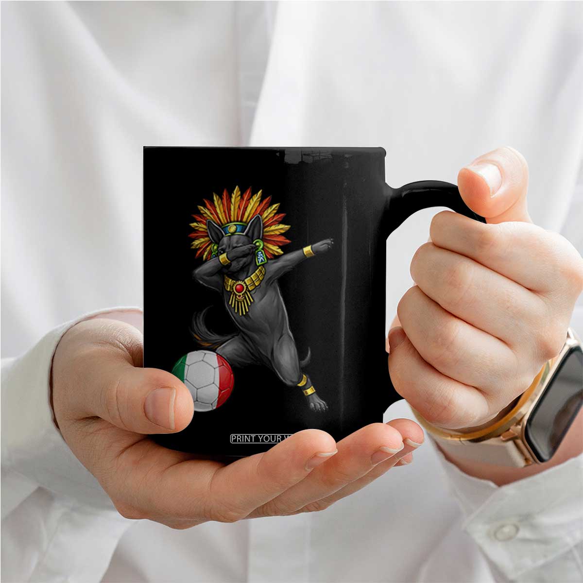 Aztec Xolo Dog Soccer Coffee Mug Mexican Heritage Fan Gift TS12 Print Your Wear