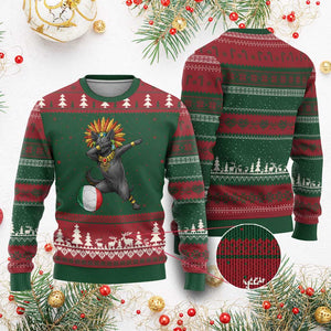 Aztec Xolo Dog Soccer Ugly Christmas Sweater Mexican Heritage Fan Gift TS12 Red Green Print Your Wear