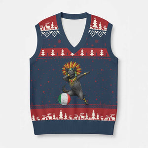 Aztec Xolo Dog Soccer V-Neck Knit Sweater Vest Mexican Heritage Fan Gift TS12 Navy Red Print Your Wear