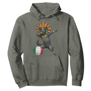 Aztec Xolo Dog Soccer Hoodie Mexican Heritage Fan Gift TS12 Military Green Print Your Wear