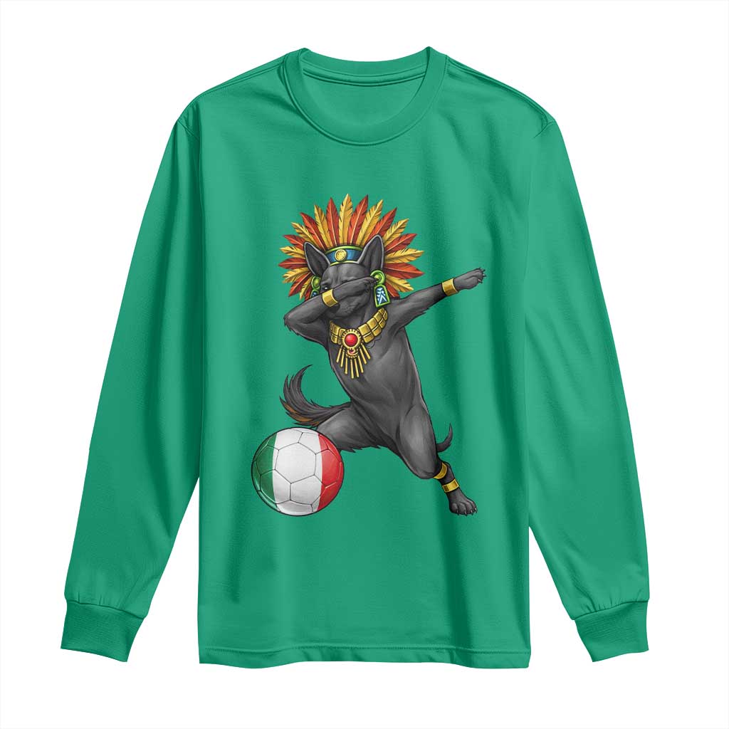 Aztec Xolo Dog Soccer Long Sleeve Shirt Mexican Heritage Fan Gift TS12 Irish Green Print Your Wear