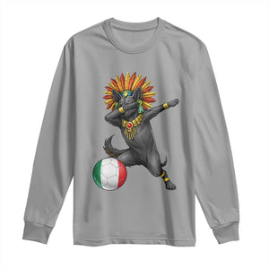 Aztec Xolo Dog Soccer Long Sleeve Shirt Mexican Heritage Fan Gift TS12 Sport Gray Print Your Wear