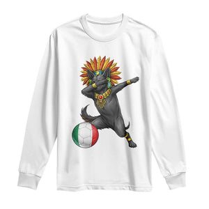 Aztec Xolo Dog Soccer Long Sleeve Shirt Mexican Heritage Fan Gift TS12 White Print Your Wear