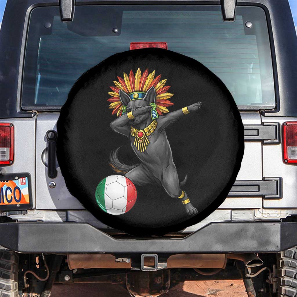 Aztec Xolo Dog Soccer Spare Tire Cover Mexican Heritage Fan Gift TS12 No hole Black Print Your Wear