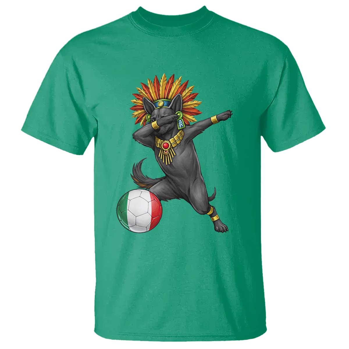 Aztec Xolo Dog Soccer T Shirt Mexican Heritage Fan Gift TS12 Irish Green Print Your Wear