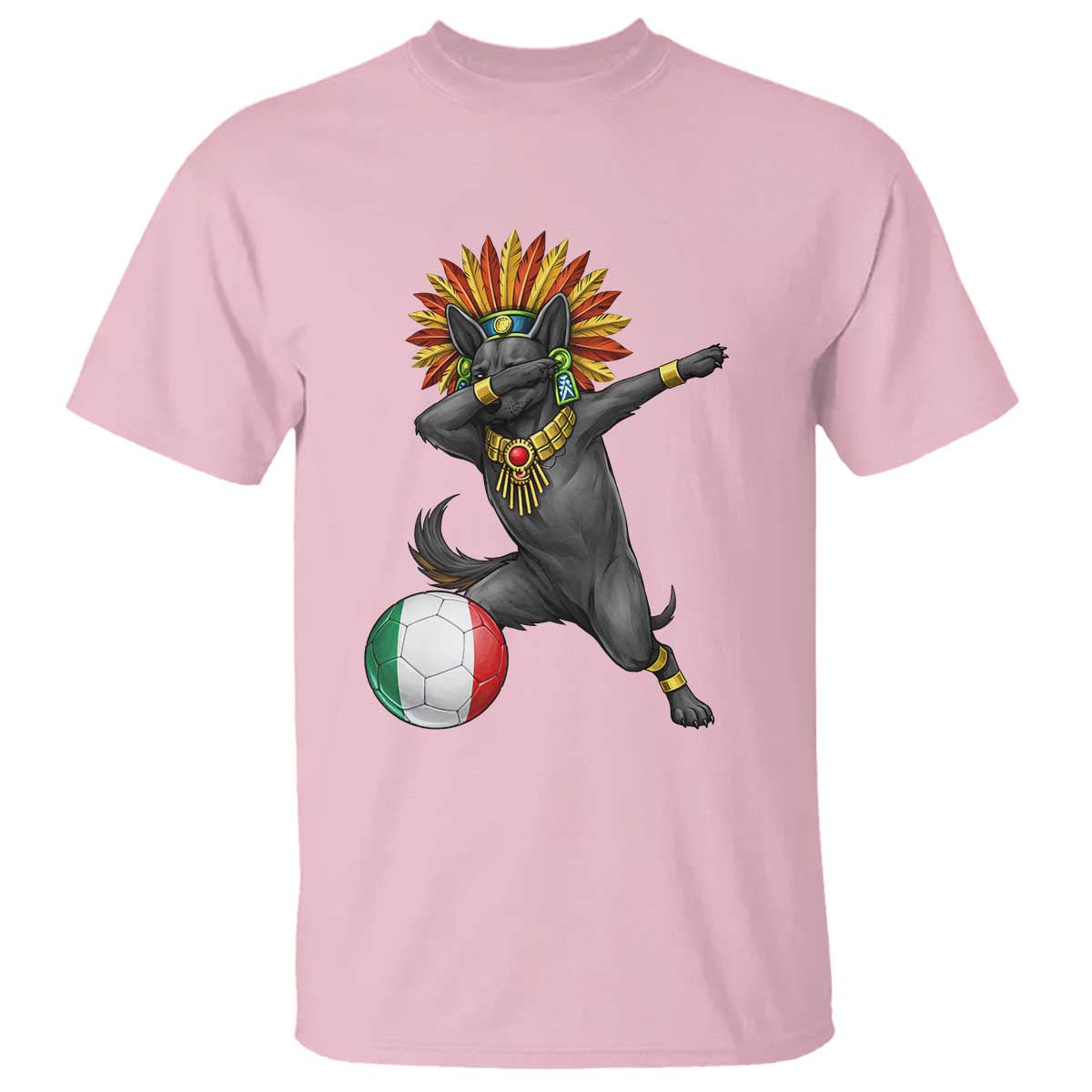 Aztec Xolo Dog Soccer T Shirt Mexican Heritage Fan Gift TS12 Light Pink Print Your Wear