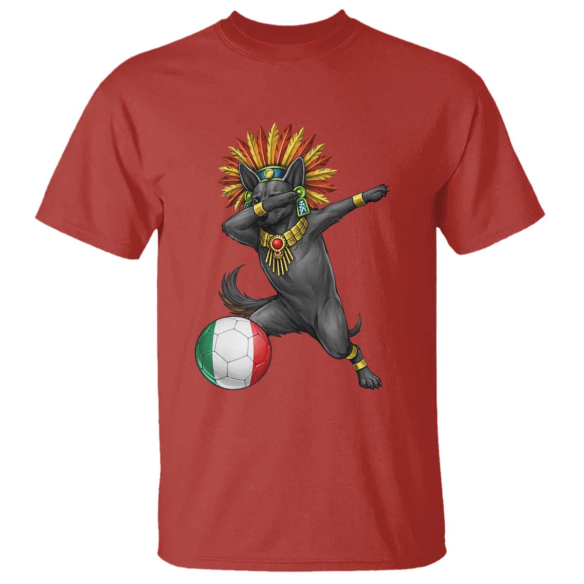 Aztec Xolo Dog Soccer T Shirt Mexican Heritage Fan Gift TS12 Red Print Your Wear