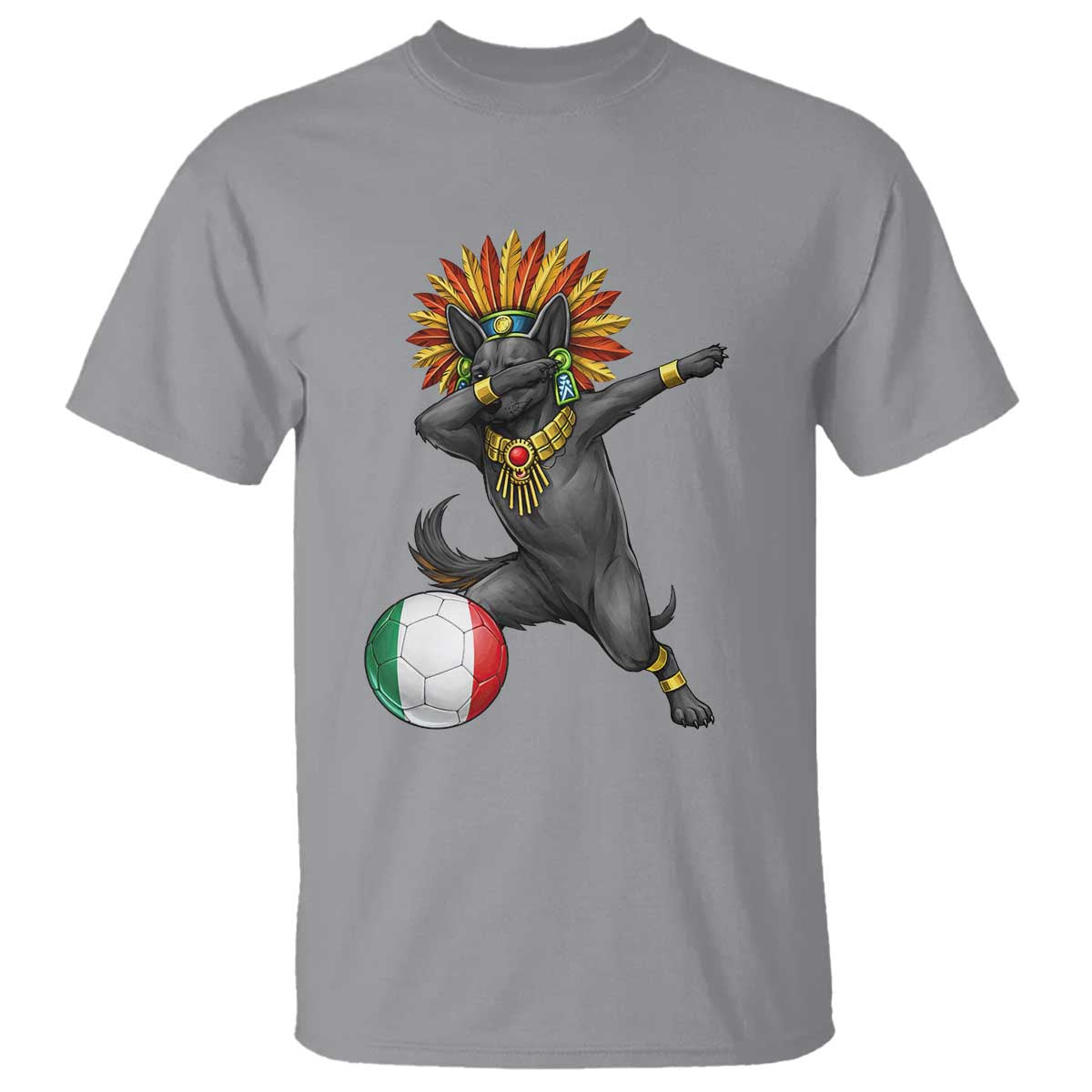 Aztec Xolo Dog Soccer T Shirt Mexican Heritage Fan Gift TS12 Sport Gray Print Your Wear