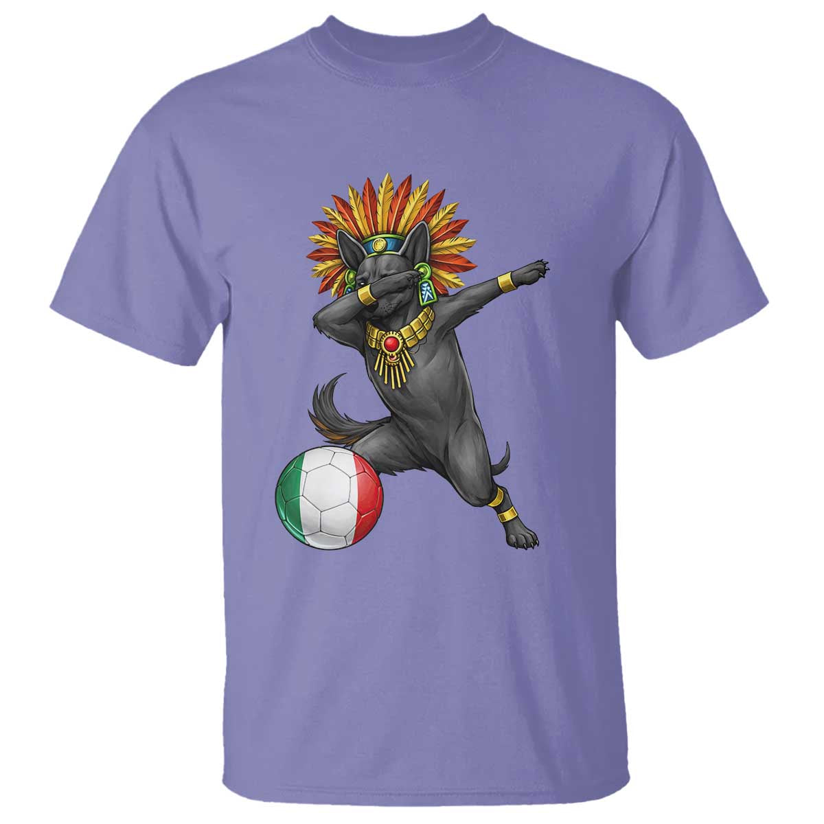 Aztec Xolo Dog Soccer T Shirt Mexican Heritage Fan Gift TS12 Violet Print Your Wear