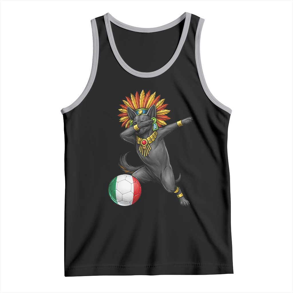 Aztec Xolo Dog Soccer Tank Top Mexican Heritage Fan Gift TS12 Black Athletic Heather Print Your Wear