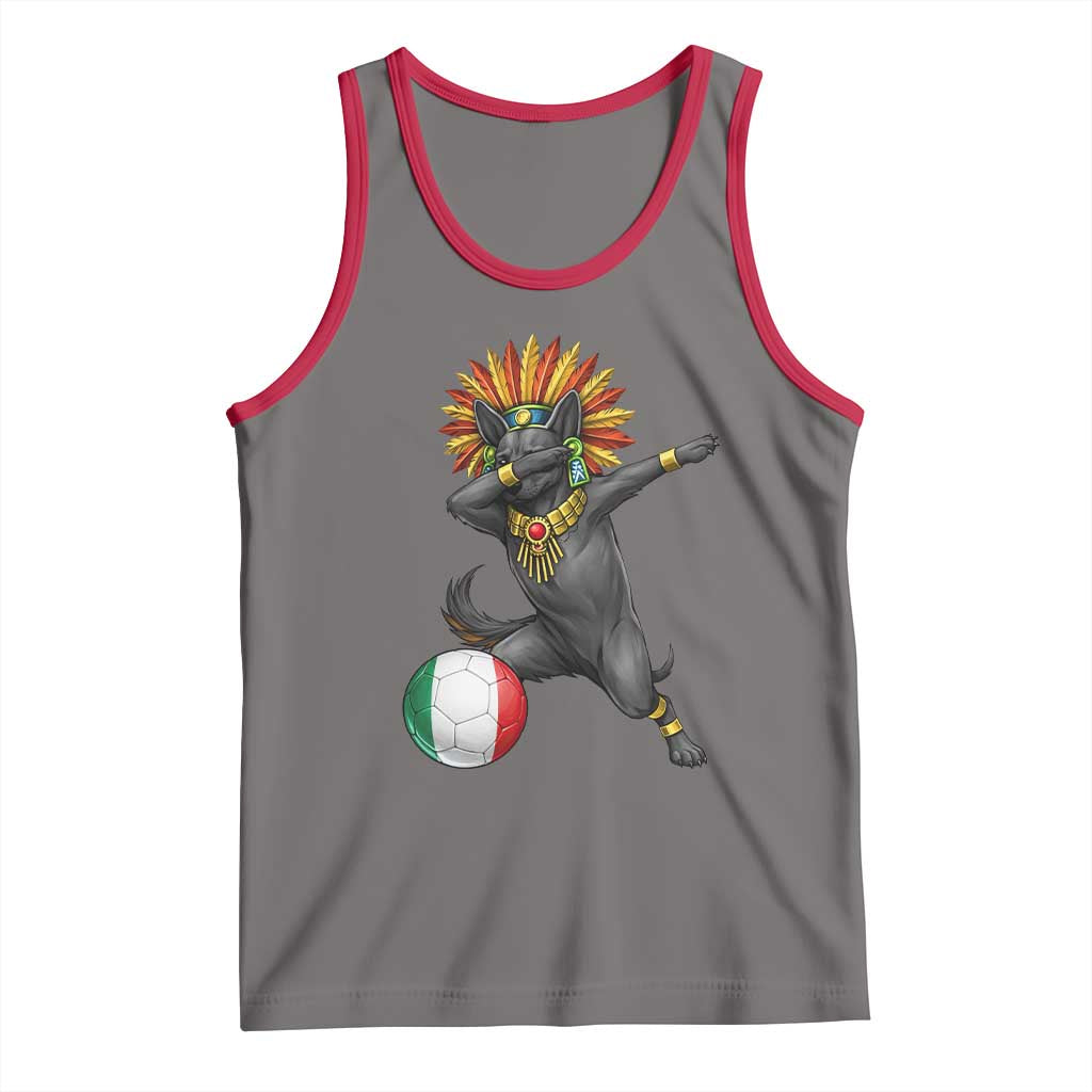 Aztec Xolo Dog Soccer Tank Top Mexican Heritage Fan Gift TS12 Deep Heather Red Print Your Wear