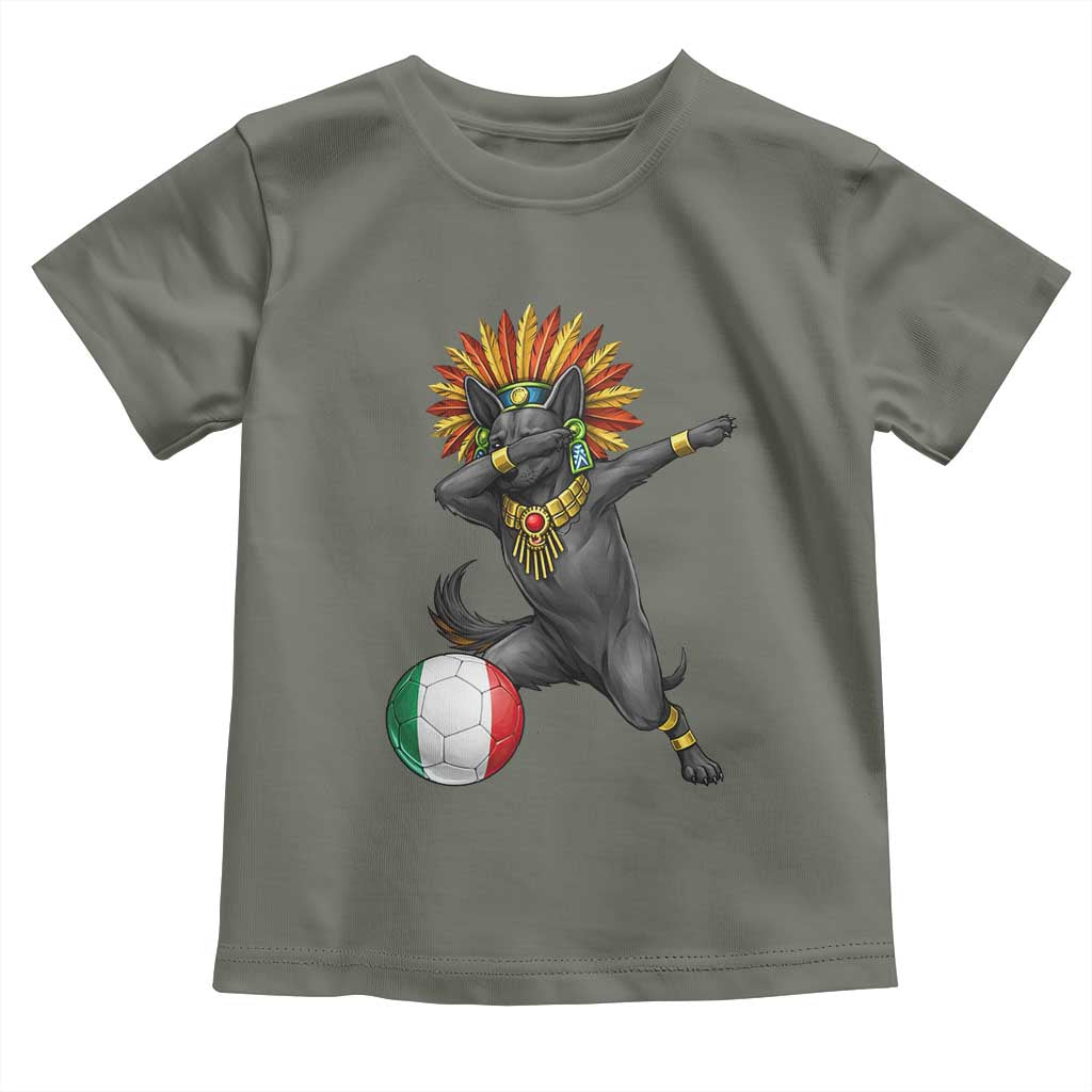 Aztec Xolo Dog Soccer Toddler T Shirt Mexican Heritage Fan Gift TS12 Military Green Print Your Wear