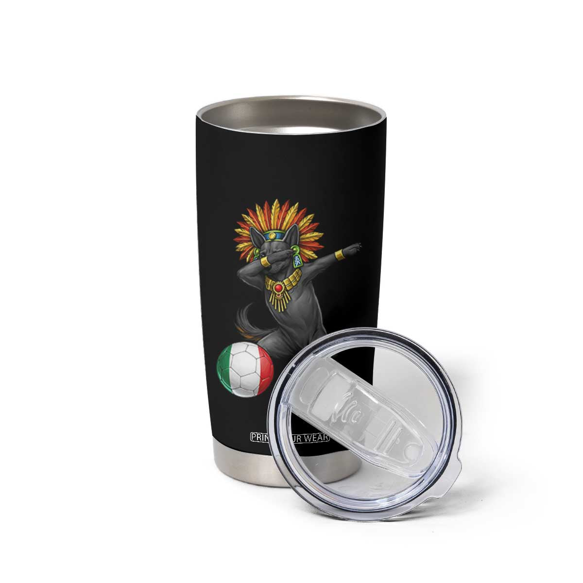 Aztec Xolo Dog Soccer Tumbler Cup Mexican Heritage Fan Gift TS12 Print Your Wear
