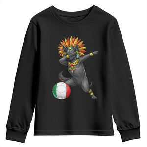 Aztec Xolo Dog Soccer Youth Sweatshirt Mexican Heritage Fan Gift TS12 Black Print Your Wear